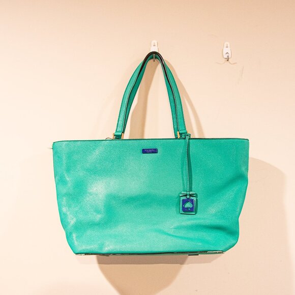 Kate Spade Aqua/teal Leather Tote bag - Picture 1 of 4